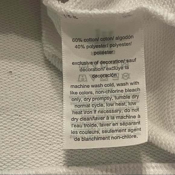 Tommy Hilfiger White Pullover Hoodie Size Large - Picture 6 of 10